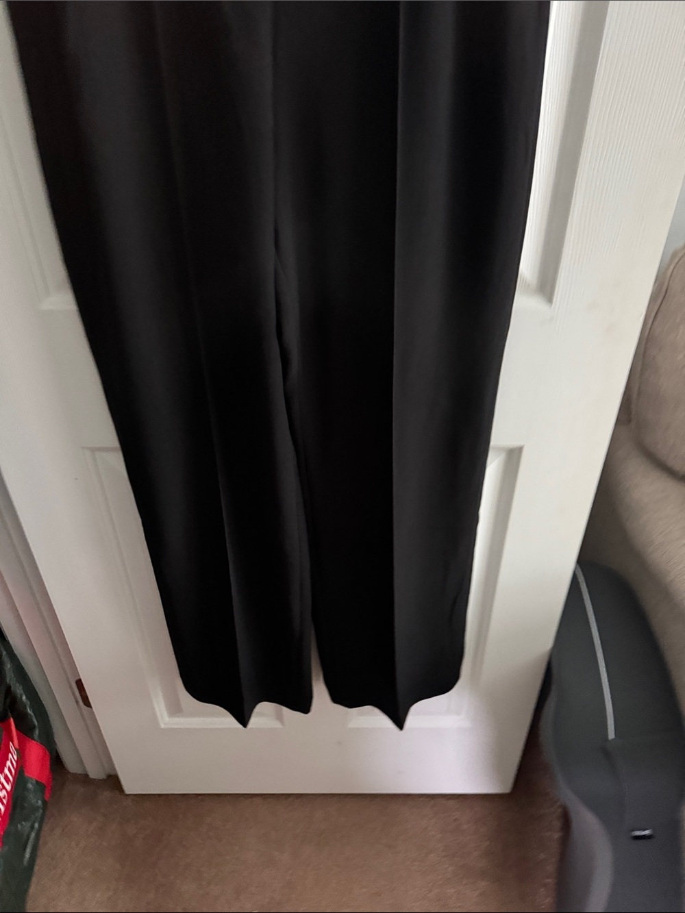 SPANX Black Wide-Leg Trousers